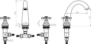 Смеситель для раковины Boheme Crystal хром 277-CRST